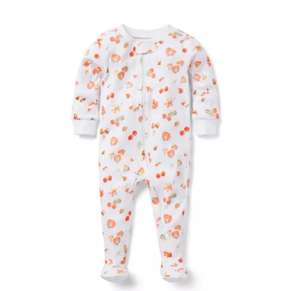 Fall themed footed pajamas from Janie and Jack